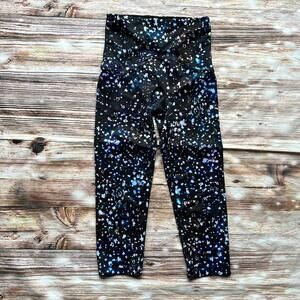 💪🏽 SPANX booty boost Active Printed Cropped Leggings Size S Cosmic print